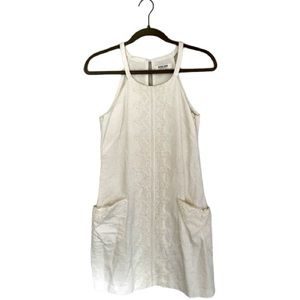 Ever New Melbourne White Linen Sleeveless Embroidered Dress Size 6